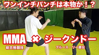 総合格闘技 VS ジークンドー！ブルース・リー直伝のワンインチパンチ、衝撃の被弾・・！