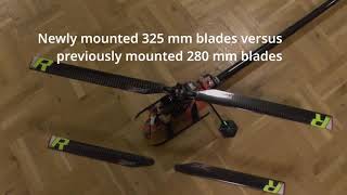 Large variable pitch bicopter - final test