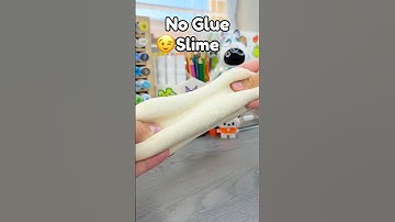 😆Fun No Glue Slime Recipe!? #slime #slimerecipe #noglueslime #diy #thingstodo #fun