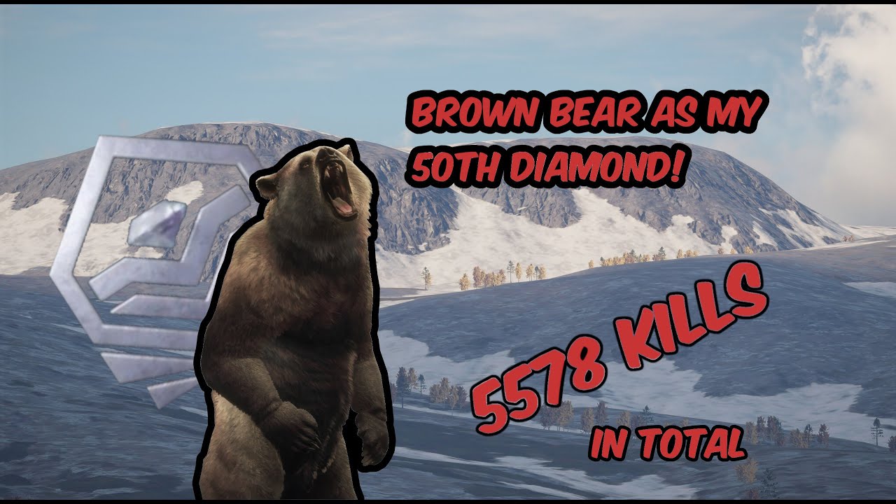 My 50th Diamond in COTW is a Brown Bear!!!!!! theHunter Call Of The