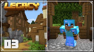 Legacy SMP | Expanding my starter house \& Upgrading to FULL Diamond Gear! | Episode 3