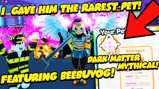 Pet Simulator X | ROBLOX - BINIGYAN KO NG PINAKA MALAKAS AT MATINDING RAREST PET SI @BeeBuYog! GRABE