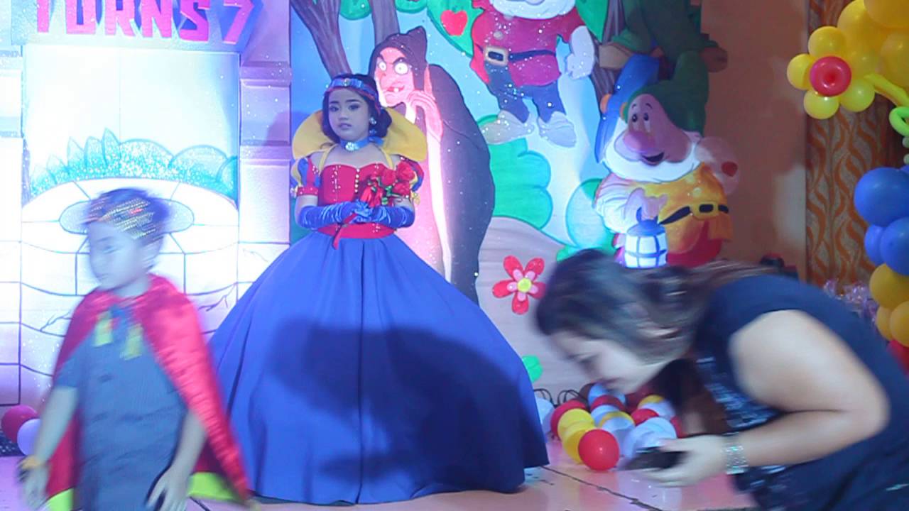 Snow white themed 7th birthday party 7 prince charming