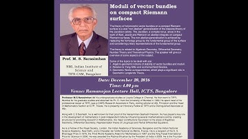 Moduli of vector bundles on compact Riemann surfaces by M.S.Narasimhan