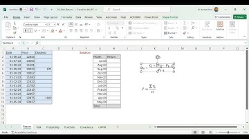 Easy Stock Return Calculation Using Excel | Risk & Return Basics