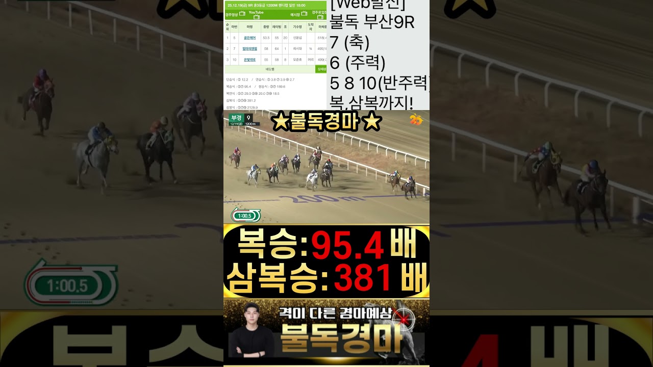 왜 불독이 떠오르는 경마대장 인지 폭탄배당 적중으로 증명 합니다 경마는 이제 불독 입니다