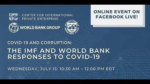 COVID-19 and Corruption: IMF and World Bank Responses to COVID-19