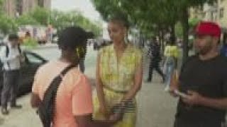Maya Wiley campaigns for mayor in NYC