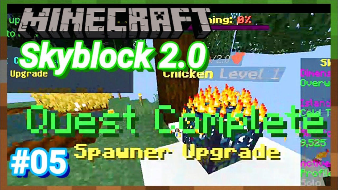 Spawner Upgrade! - Minecraft Skyblock 2.0 #05 - YouTube