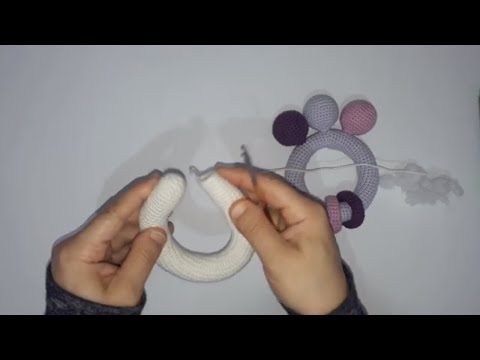 Amigurumi Çıngırak Yapımı Amigurumi Toplu Çıngırak Yapımı Amigurumi Ring Rattle Making -02