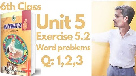 Maths Class 6 | Exercise 5.2 | Q: 1,2,3| #sindhtextbookboard