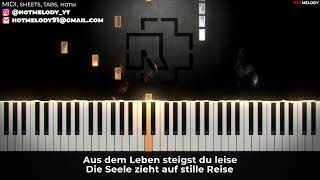 Rammstein - Adieu piano instrumental cover, lyrics