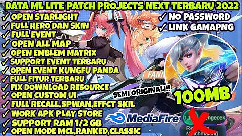 Data ML Lite 100Mb Full Event Terbaru Patch Hero Revamp | Mlbb Lite | Ml Lite |Cara Atasi Lag Di ML