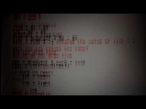 python code making neat ASCII graphics 3/11/18 (day 1)