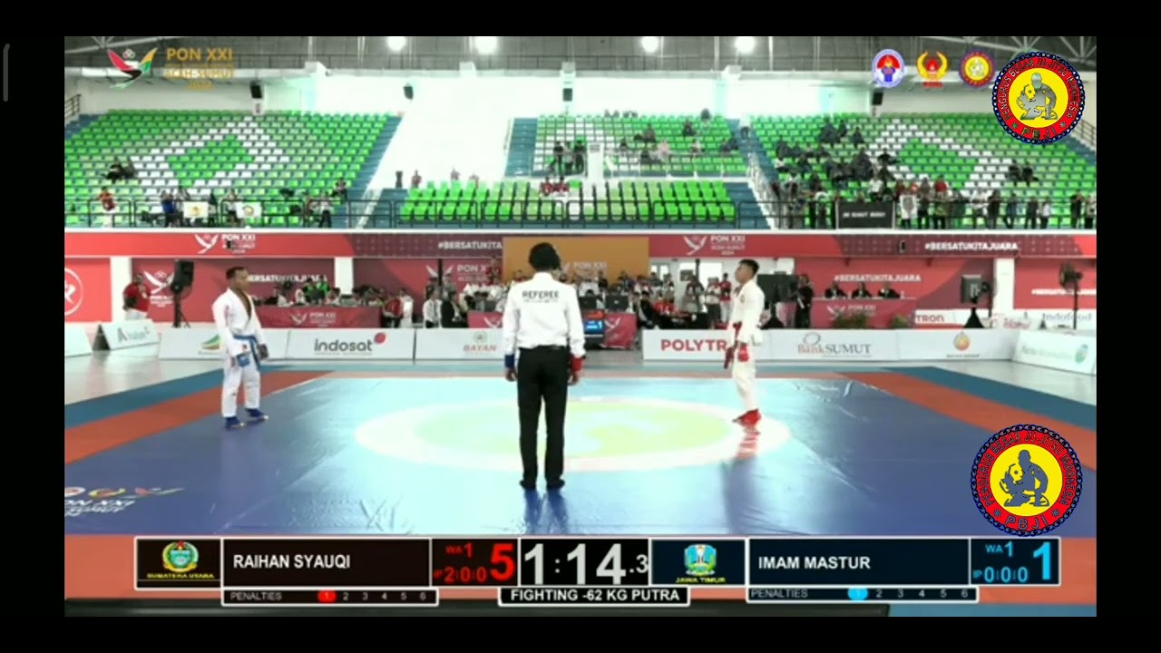 KEJUARAAN JU-JITSU FIGHTING PUTRA KELAS 62 SUMUT vs JATIM PON 2024 #jujitsu #jujitsuindonesia