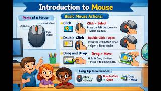 Introduction to Mouse for Kids | Click, Double Click & Drag Explained