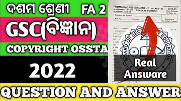 10th class gsc fa2 real answare 2022 II copyright ossta fa2 real answare II 10th gsc fa2 real ans