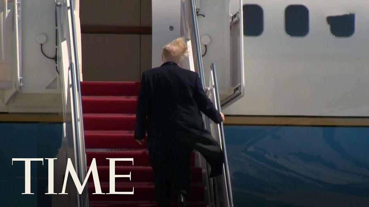The Internet Can't Stop Cracking Jokes About Donald Trump's Hair Blowing In The Wind | TIME