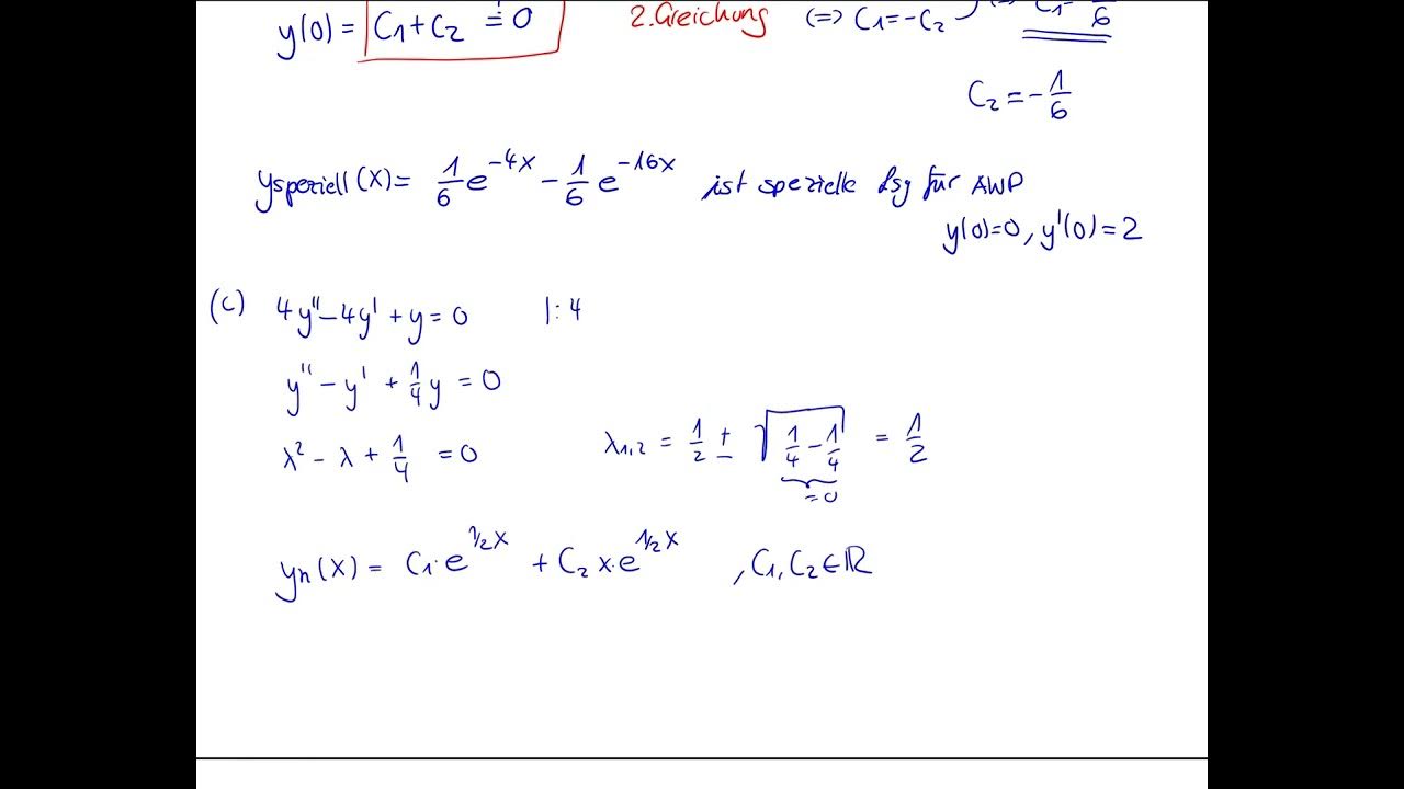 Übungsblatt DGL3 - Aufgabe 2bc - YouTube