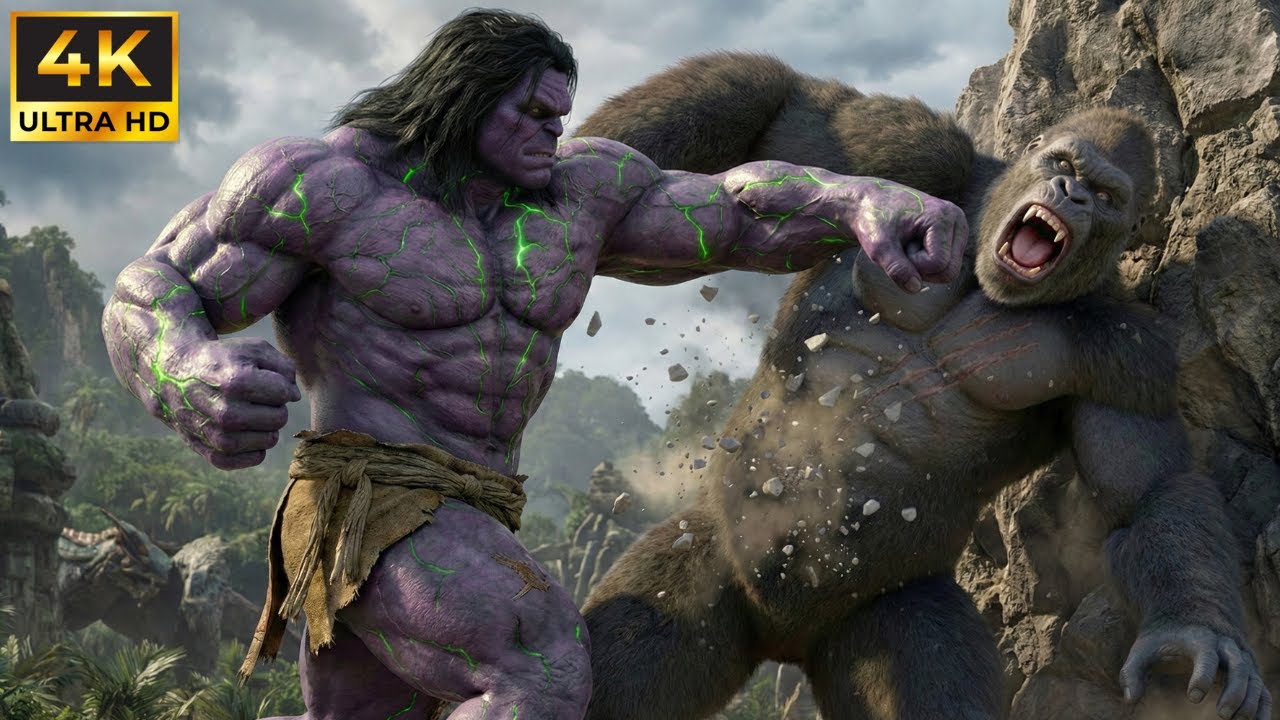 Infernal Hulk vs King Kong: The Great Clash on Skull Island