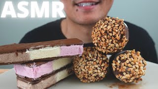 ASMR | New Drumstick Banana Split Ice Cream Cones + Ice Cream Sandwiches | The Hangry Mole