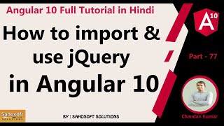 How to import and use jQuery in Angular 10  : Angular 10 Tutorial in Hindi