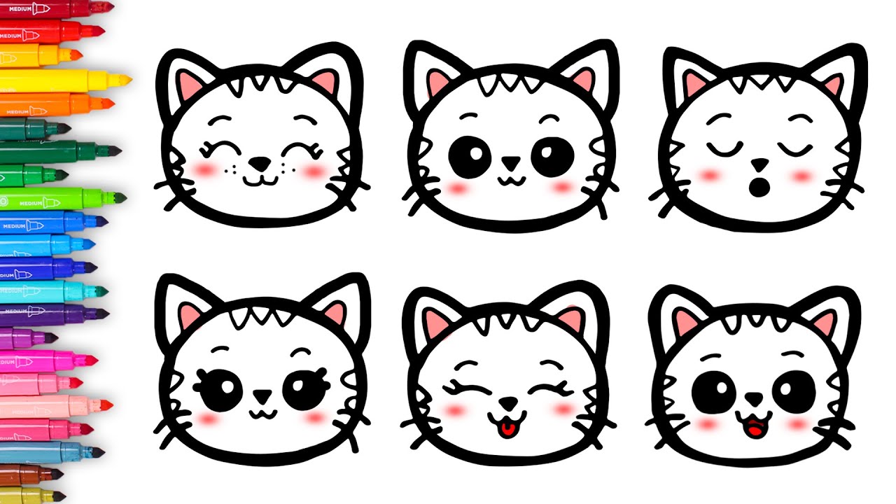 Dibuja y Colorea GATOS arcoíris KAWAII 😽🌈😻 Videos para niños - YouTube dibuja-y-colorea-gatos-arco-ris-kawaii-videos-para-ni-os-youtube