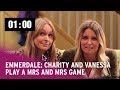 Emma atkins charity and michelle hardwick vanessa play mrs  mrs  emmerdale