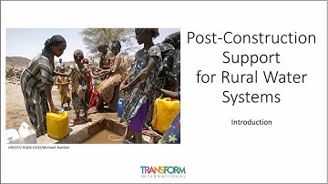 E4C Webinar l Post Construction Support for Rural Water Systems