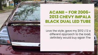 ACANII - For 2006-2013 Chevy Impala Black Dual LED Tube Tail Lights Brake Lamps Replacement Dri...
