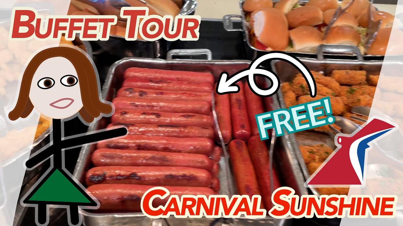 All the Buffet Food (FREE!) - Breakfast, Lunch, Dinner, and Late Night on the Carnival Sunshine