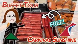 All the Buffet Food FREE - Breakfast Lunch Dinner and Late Night on the Carnival Sunshine