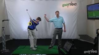 Golf Instruction Video: Extended Club Drill for controlled hip and shoulder turn