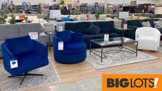 BIG LOTS SOFAS COUCHES ARMCHAIRS TABLES BEDS FURNITURE SHOP WITH ME SHOPPING STORE WALK THROUGH