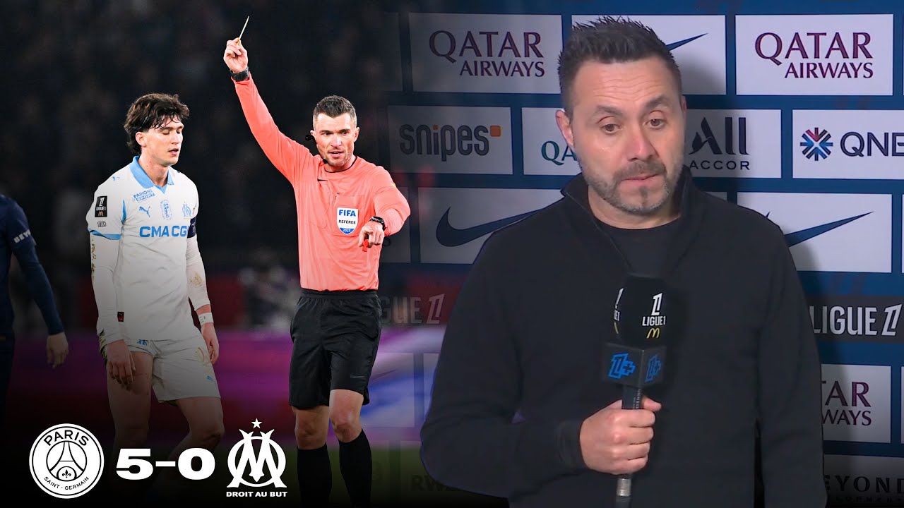 Roberto De Zerbi après PSG - OM (5-0) : « Je vais PARLER avec Longoria & Benatia... » • HD