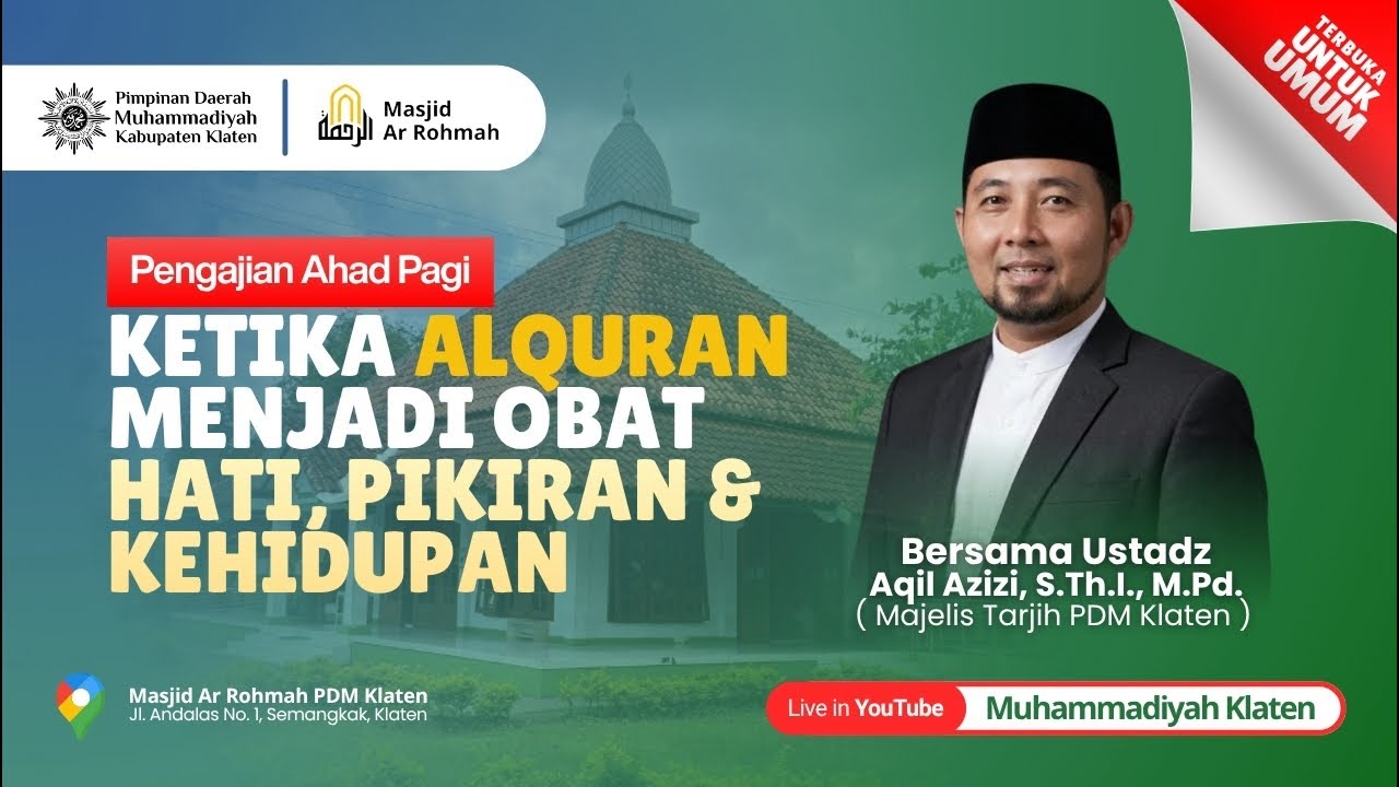 Pengajian Ahad Pagi bersama Ustadz Aqil Azizi, S.Th.I., M.Pd.