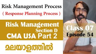 Risk Management Process 4/5 | Risk Management | Section D | CMA USA | Part 2 | Episode 54