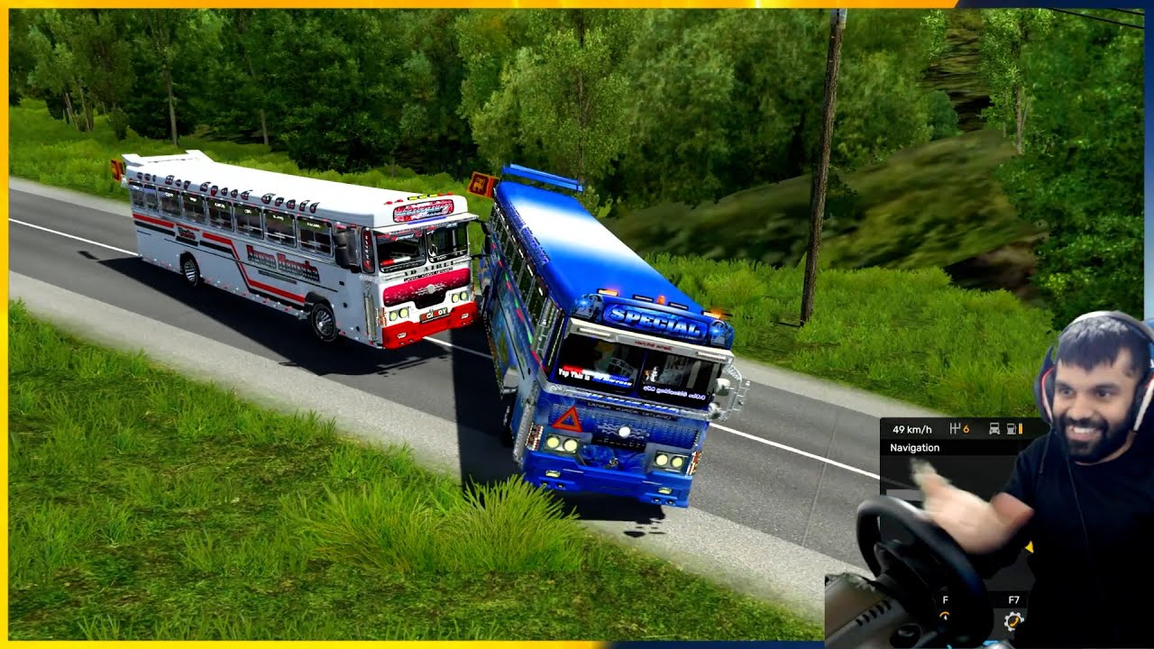 බස් එක කුඩේ කුඩු |  ets 2 multiplayer convoy|#ets2 #busgames #laahiru