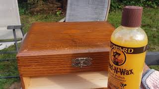 Putting Howard Restor-A-Finish & Feed-N-Wax To The Test On Antique Oak Wood Box *Review*