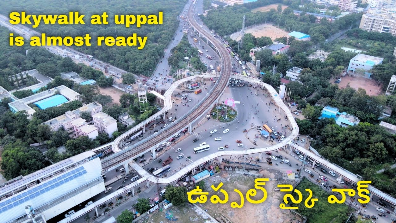 Skywalk at Uppal circle is almost ready hyderabad infra 
