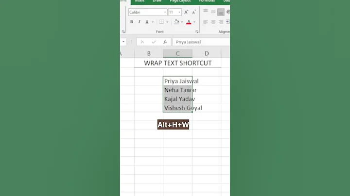 WRAP Text Shortcut In Excel ✅😎#computerzone #excel #exceltips #computereducation