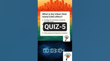 🌆 QUIZ–5 | What Is the Urban Heat Island Effect? | Remote Sensing Quiz #gategeomatics  #upsc #gis