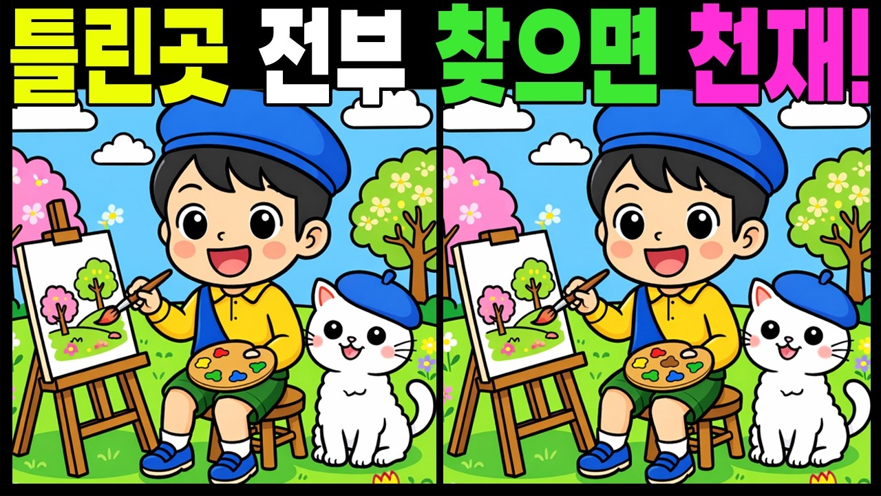 틀린곳 전부 찾으면 천재!  #틀린그림찾기