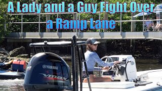 A Lady and a Guy Argue Over a Ramp | Miami Boat Ramps | Boynton Beach