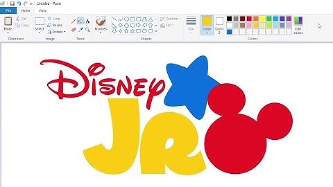 How to draw a Disney Junior variant logo using MS Paint | How to draw on your computer