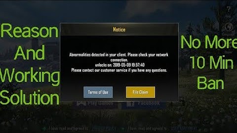 PUBG Mobile Pak File10 Min Ban Fix 100%  Working Solution Must try