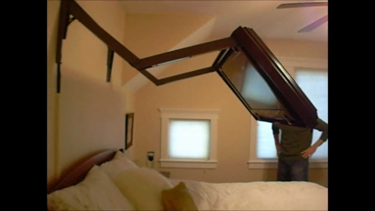 Extended Flip Out Tv Mount W Aio Frame, Tv Inside Bed Frame