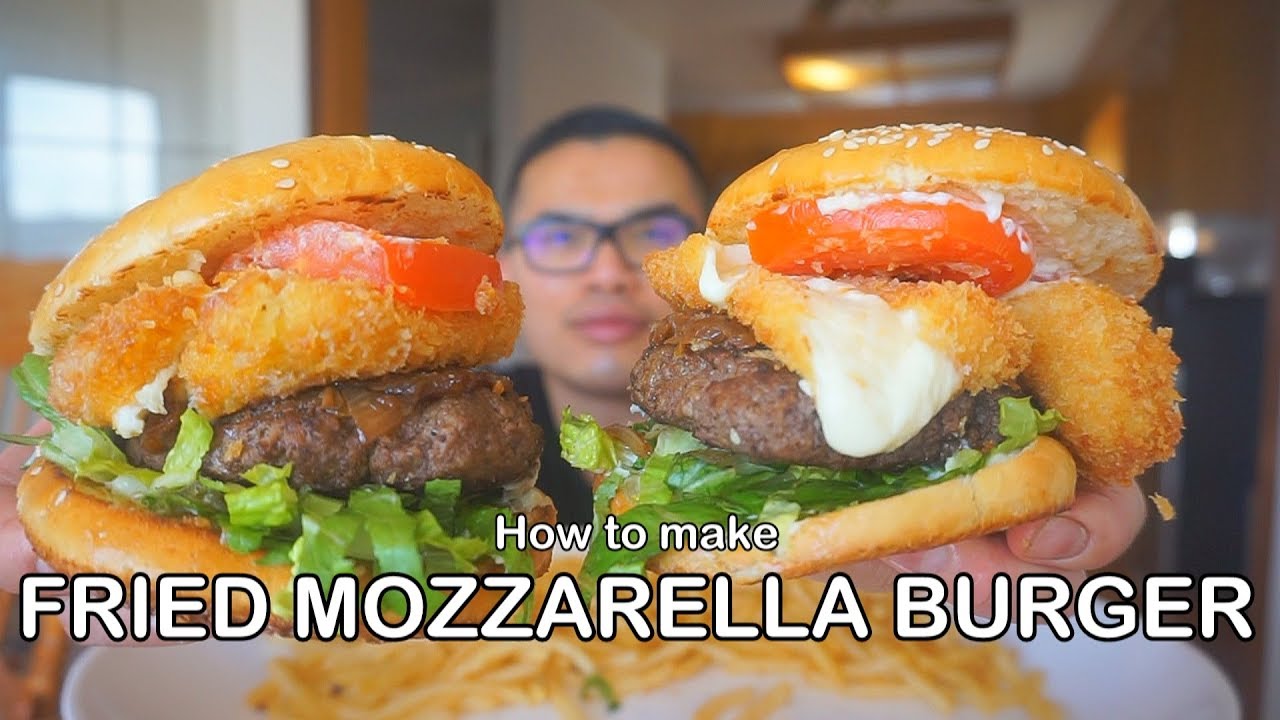 How To Make A Fried Mozzarella Burger Youtube