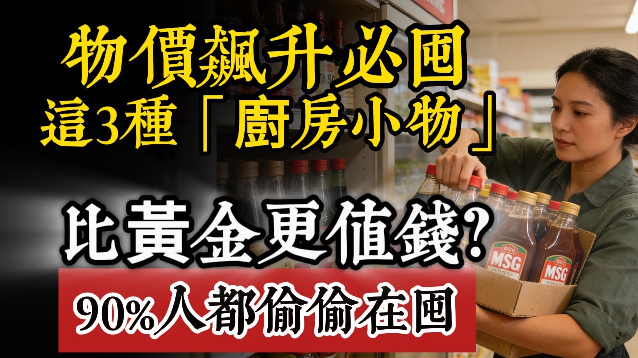 別傻傻只囤米！這3種「不起眼調味料」才是亂世救命草！資深生存專家揭秘：一旦斷貨，有錢也難吃上一頓好飯！趁現在便宜快囤！