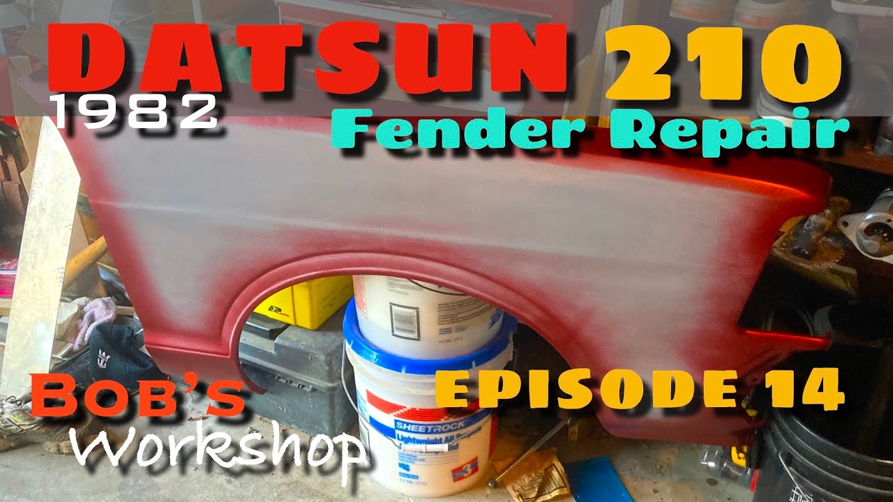 1982 Datsun 210 Fender Dent Repair Bondo Hammer Dolly Primer Wet
